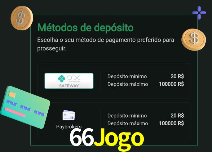 O cassino 66Jogo oferece uma grande variedade de métodos de pagamento